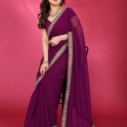 DIKONA DESIGNER Embellished Embroidered Saree-image-44