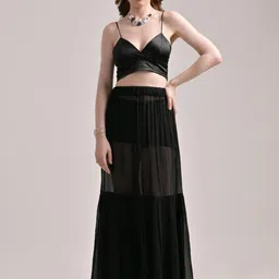 The Samoa High Waist Maxi Flared Skirt-image-65