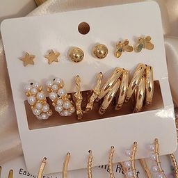 DressBerry Gold-Plated Hoop Earrings-image-33