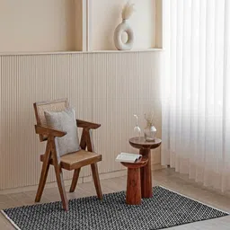 HOMEMONDE Black Geometric Handmade Cotton Carpet-image-61