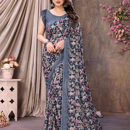 Moda Rapido Pure Georgette Fusion Saree-picture-46
