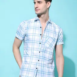 Voroxy Men Opaque Checked Casual Shirt-image-66