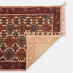 Fabindia Maroon Cotton Ethnic Motifs Printed Floor Mat-image-45
