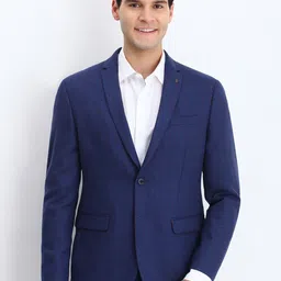 Allen Solly Checked Slim Fit Single-Breasted Blazers-image-11