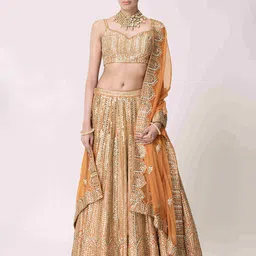 The Front Row Embellished Thread Work Ready to Wear Lehenga & Blouse With Dupatta-picture-16