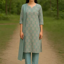 Agarwal Saree Women Ethnic Motifs Printed Regular Kurta with Trousers & With Dupatta-picture-43