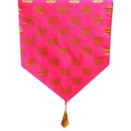 Pink Parrot Pink Jacquard Table Runner-image-0