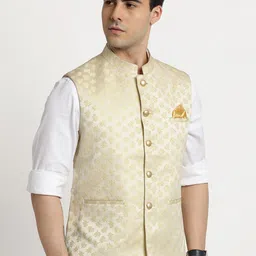 Turtle Printed Nehru Jacket image 3