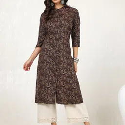 Soch Paisley Printed A Line Kurta-image-52