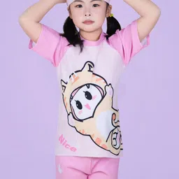 Lebami Girls Printed Round Neck Legsuit-image-20