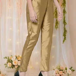 Moda Rapido Women Silk Trousers with Pockets-picture-46