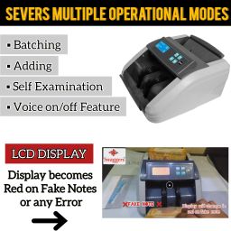 SWAGGERS Old & New Notes Counting Machine with Fake Note Detector Note Counting Machine image 4