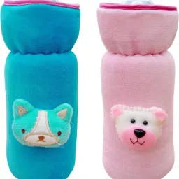 Bottle Cover for /Wide Neck Feeders Soft Plush Stretchable Baby Feeding Bottle Cover with Easy to Hold Strap | Suitable for 260ml & 330ml (Pack of 2)-image-88
