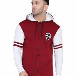 Blisstone Men Colourblocked Hooded Long Sleeve Slim Fit Cotton T-shirt-picture-46