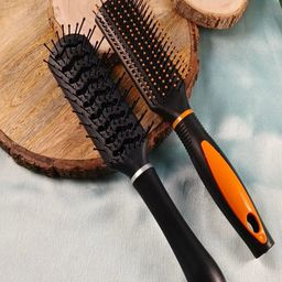 Jewelz Set Of 2 Cushion Hair Brush & Cleaning Comb-72