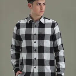 Banana Club Men Classic Opaque Checked Casual Shirt-image-34