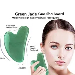 SKINROTH Gua Sha Facial Massager For Glowing Skin & Anti-Aging - Green image 4