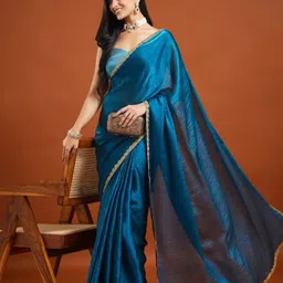 LOROFY Embellished Beads and Stones Mysore Silk Saree with Blouse Piece-picture-40