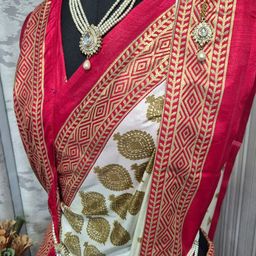 Anouk Rustic Ethnic Motifs Silk Blend Bagru Saree image 5