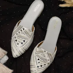 NATSHUZ Women Embellished Mules Flats-picture-40