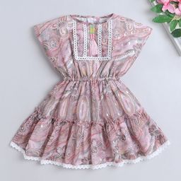 The Magic Wand Girls Ethnic Motifs Printed Fit & Flare Dress-picture-11