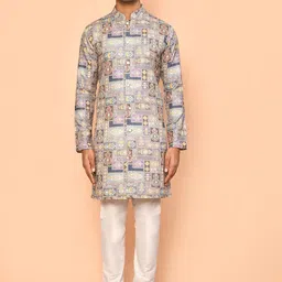 Arihant Rai Sinha Men Printed Regular Pure Cotton Kurta with Churidar-image-82