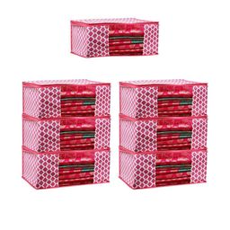 AMAK INC Pink Fabric Multi-Utility Wardrobe Organisers-picture-18