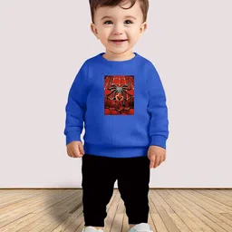 MITANSH Kids Printed Round Neck T-shirt With Trousers-picture-52