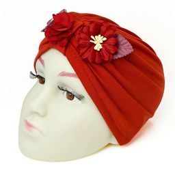 THE LITTLE LOOKERS Kids Soft Hosiery Turban Bow Knot Cap-15