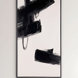 Home Centre Artistry Black Abstract Printed Canvas Wall Photo Frames-image-19