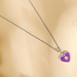 GIVA Rhodium-Plated Heart Shaped Pendants with Chains-19