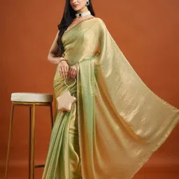 LOROFY Organza Saree With Unstitched Blouse Piece-picture-11