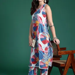Indo Era Printed Sleeveless Pure Cotton Tunic With Trouser-picture-50