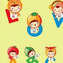 Asian royal Blue & Orange Colored Alphabets Printed Wall Sticker-picture-40