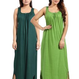 Inner Beats Pack Of 2 Cotton Blend Nightdress-picture-15