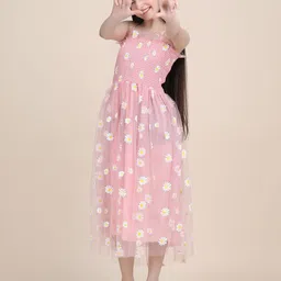 PTVIZE Polka Dot Print Net Fit & Flare Midi Dress image 5