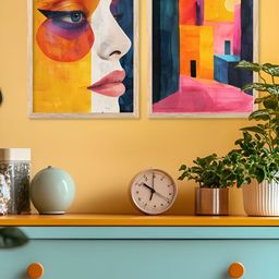 Kotart Brown & Yellow 2 Pieces Printed Wooden Wall Arts-picture-43