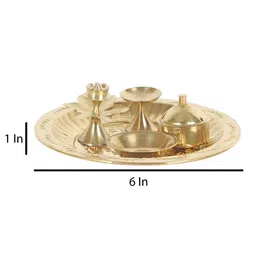 Amaya Decors Textured Pooja Thali-image-73