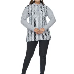 WOOL 4U Women Ribbed Woollen Longline Cardigan-image-51
