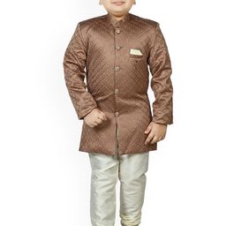 Arshia Fashions Boys Sequinned Embroidered Sherwani Set-11