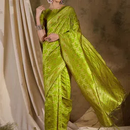 SHADOW & SAINING Woven Design Zari Kanjeevaram Saree-32