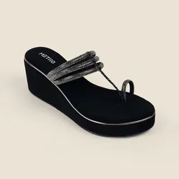 Metro Embellished Wedge Heel Sandals-picture-28