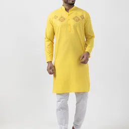 DEVOILER Men Ethnic Motifs Printed Regular Kurta with Pyjamas-49