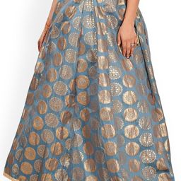 Niddleman Woven Design A-Line Maxi Skirt-image-5