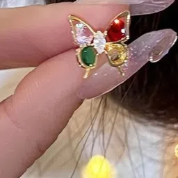 AKISON JEWELS Alloy Multi Butterfly Studs Earrings-image-39