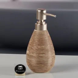 Kookee Brown Abstract Ceramic Soap Dispenser-7