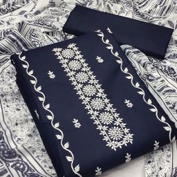 A TO Z CART Embroidered Pure Cotton Unstitched Dress Material-image-40