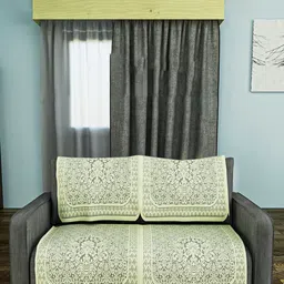 Aura Set of 4 Printed Cotton Sofa Cover-image-42