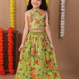 Kinder Kids Girls Printed Ready to Wear Lehenga &-picture-23