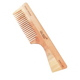 GUBB Effortless Detangling Neem Comb With Handle - Brown-58
